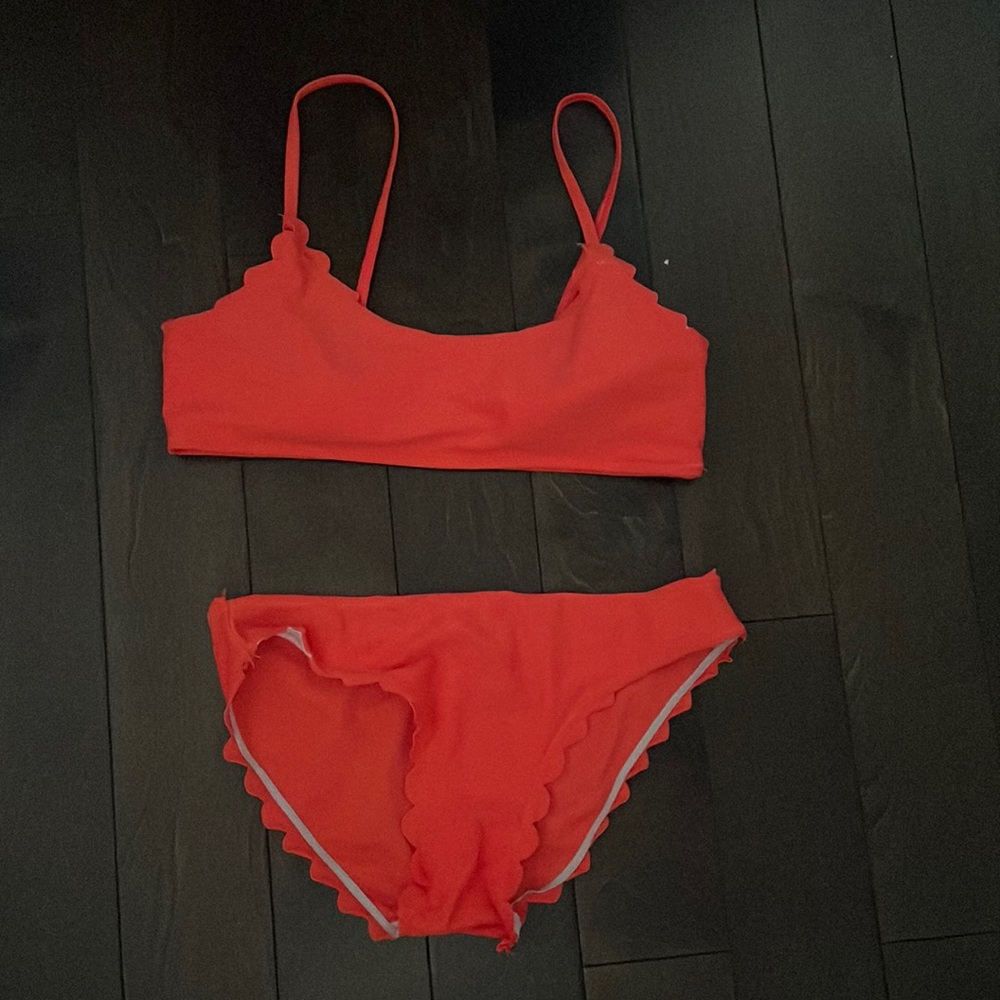 Coral bathing suit set